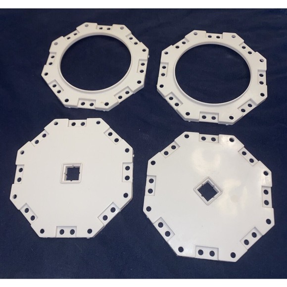 Micronauts Mego Microrail City Micropolis 1978 Pieces Parts  Micronauts Mego Microrail City Micropolis 1978 Pieces Parts White Octagon Circle